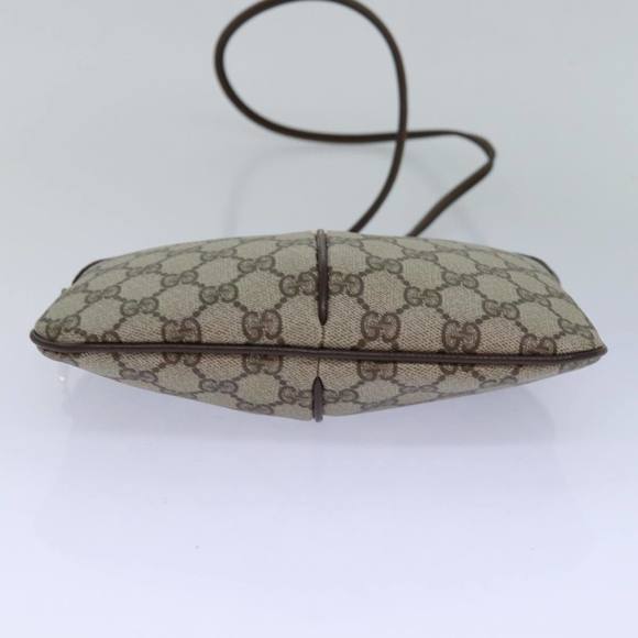 GUCCI GG Canvas Web Sherry Line Shoulder Bag PVC Beige Green Red Auth ep5130 - Picture 9 of 16